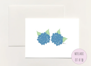 Double Hydrangea Boxed Notecards