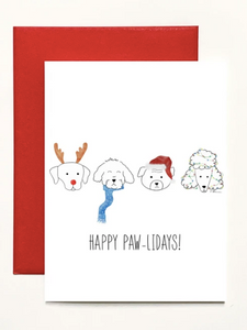 Holiday Boxed Greeting Cards - Happy Paw-lidays