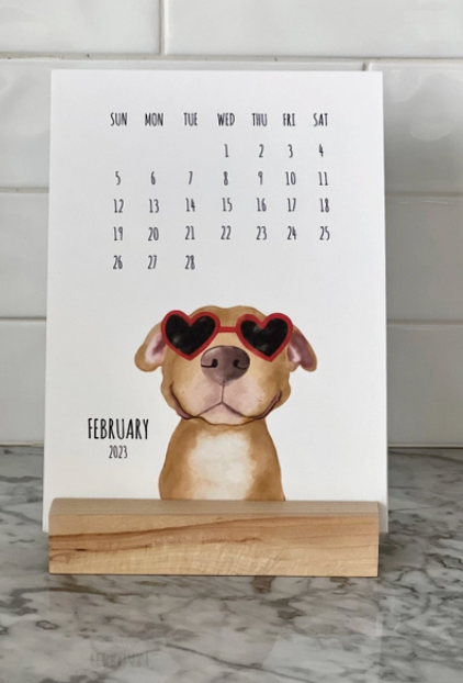 Dog Desk Calendar