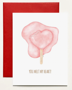You Melt My Heart Valentine Greeting Card