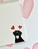 Black Lab with Hearts Small NotePad