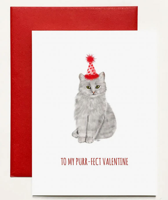 To My Purr-fect Valentine Greeting Card
