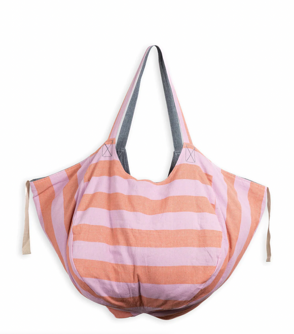 Gemini Reversible Tote Bag - Pink,Orange/Navy