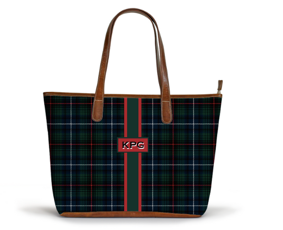 S Zippered Tote Armstrong Tartan