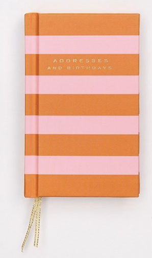 Stripe Small Address/Birthday Book