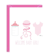Welcome Baby Girl Greeting card