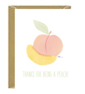 Peach Thank You Greeting Card