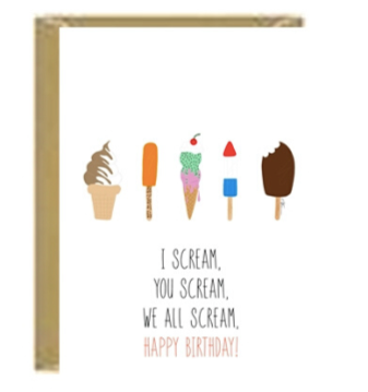 Ice Cream Greeting Card