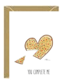 Pizza Heart Greeting Card