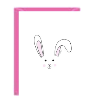 Bunny Head Greeting Card