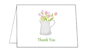 Watering Can Folded Notecard Thank You