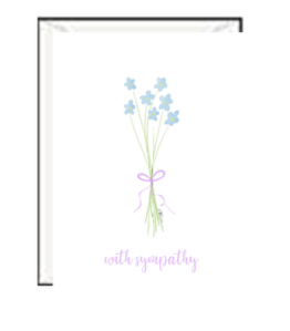 Thinking of You - Blue Flowers Greeting Card