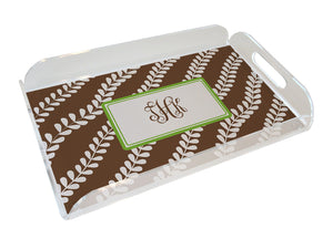vines personalized lucite tray