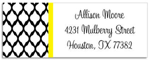 black lattice address labels