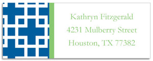 squared blue address labels