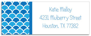 shells blue address labels