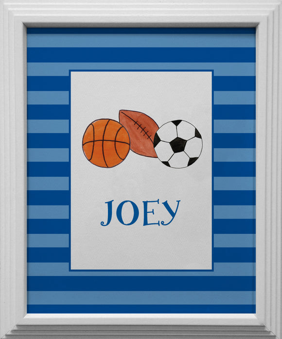 sports fan kids wall art