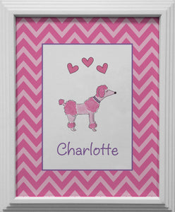 poodle kids wall art