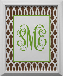 garden gate brown personalized wall art