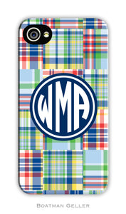 Madras Patch Blue Cell Phone Case