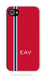 Racing Stripe Red & Navy Cell Phone Case