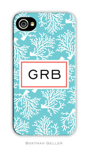 Coral Repeat Teal Cell Phone Case