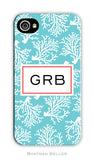 Coral Repeat Teal Cell Phone Case