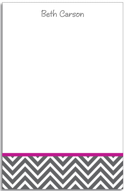 chevron personalized notepad