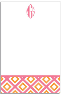 geo pink personalized notepad
