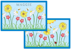 wildflowers personalized kids placemat