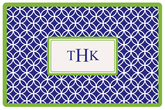 navy clover personalized placemats