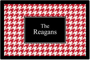 red houndstooth personalized placemats