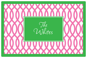 garden gate pink personalized placemats