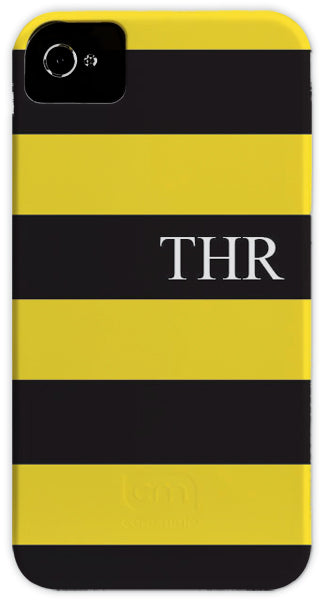 black & yellow stripe cell phone case