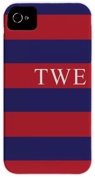 red & blue stripe cell phone case