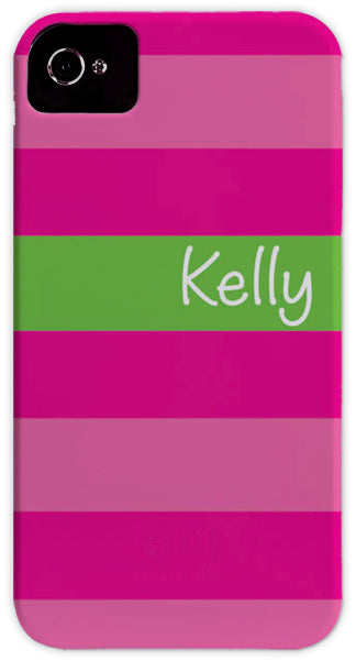 pink mono stripe cell phone case