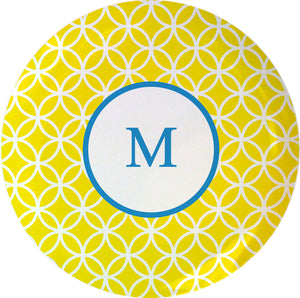 yellow clover personalized plate