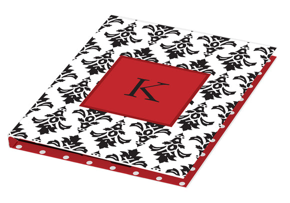 black damask personalized tablet cover