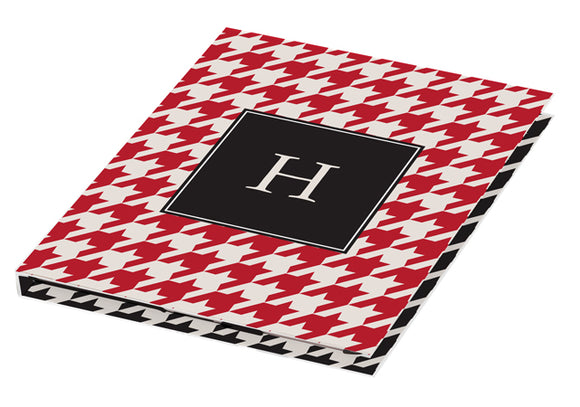 red houndstooth personalized tablet cover
