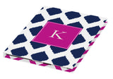 navy ikat personalized tablet cover